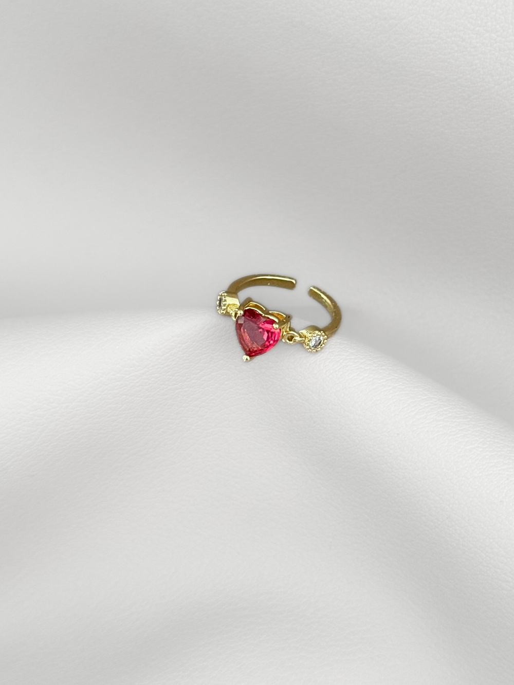 Anillo Red Heart Gold