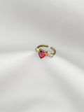 Anillo Red Heart Gold