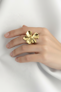 Anillo Golden Wildpetal Regulable