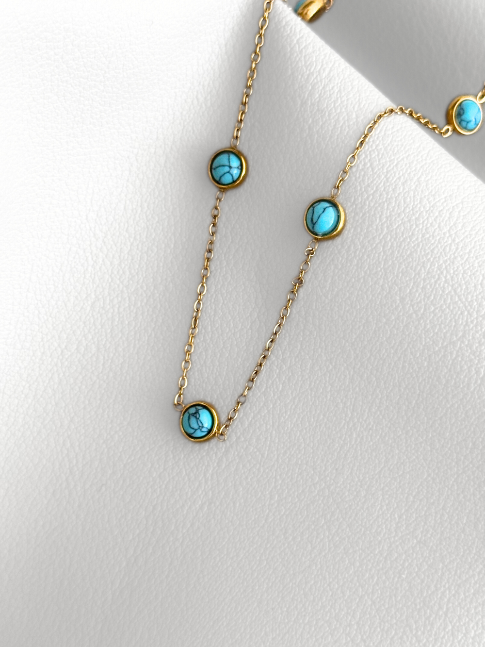Collar Turquoise Beads Gold