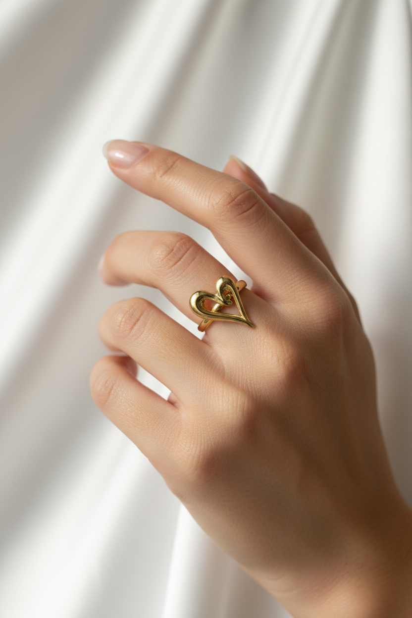 Anillo “Bold Heart Silhouette”