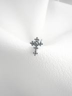 Piercing Cross Shine Plateado