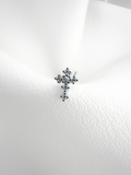 Piercing Cross Shine Plateado
