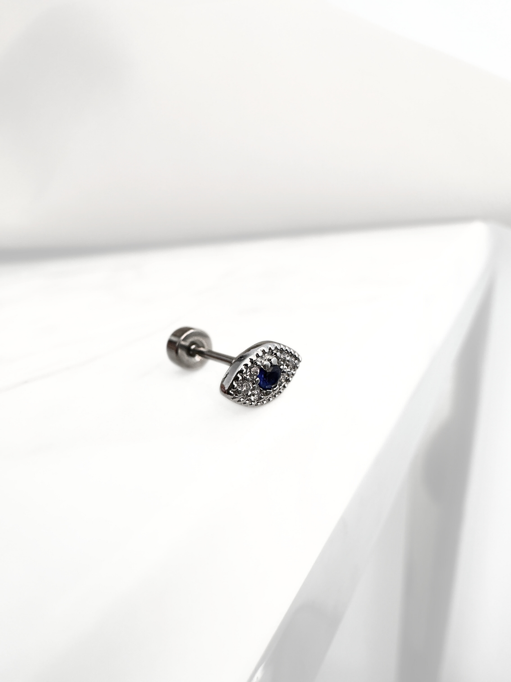 Piercing Evil Eye Silver