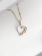 Collar Rose Infinity Heart