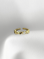 Anillo Golden Hearts Line