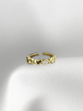 Anillo Golden Hearts Line