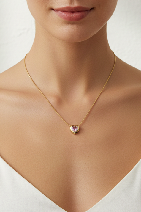 Collar Rose Heart Glow