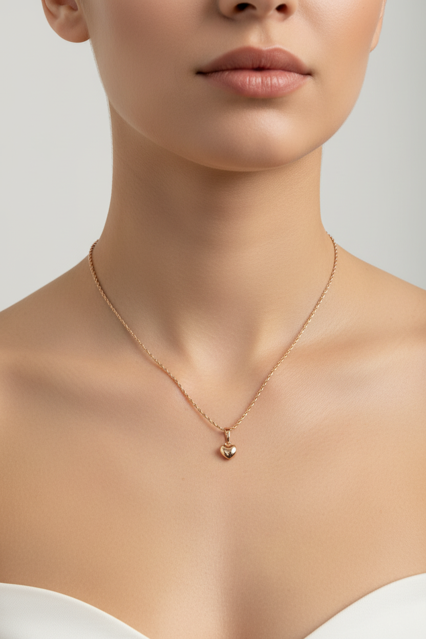 Collar Rose Minimal Heart