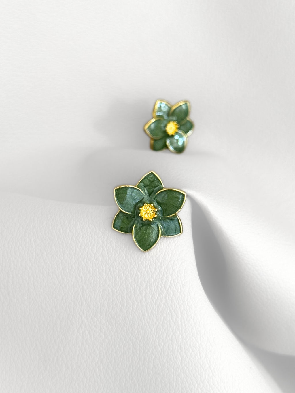 Aretes Golden Green Bloom