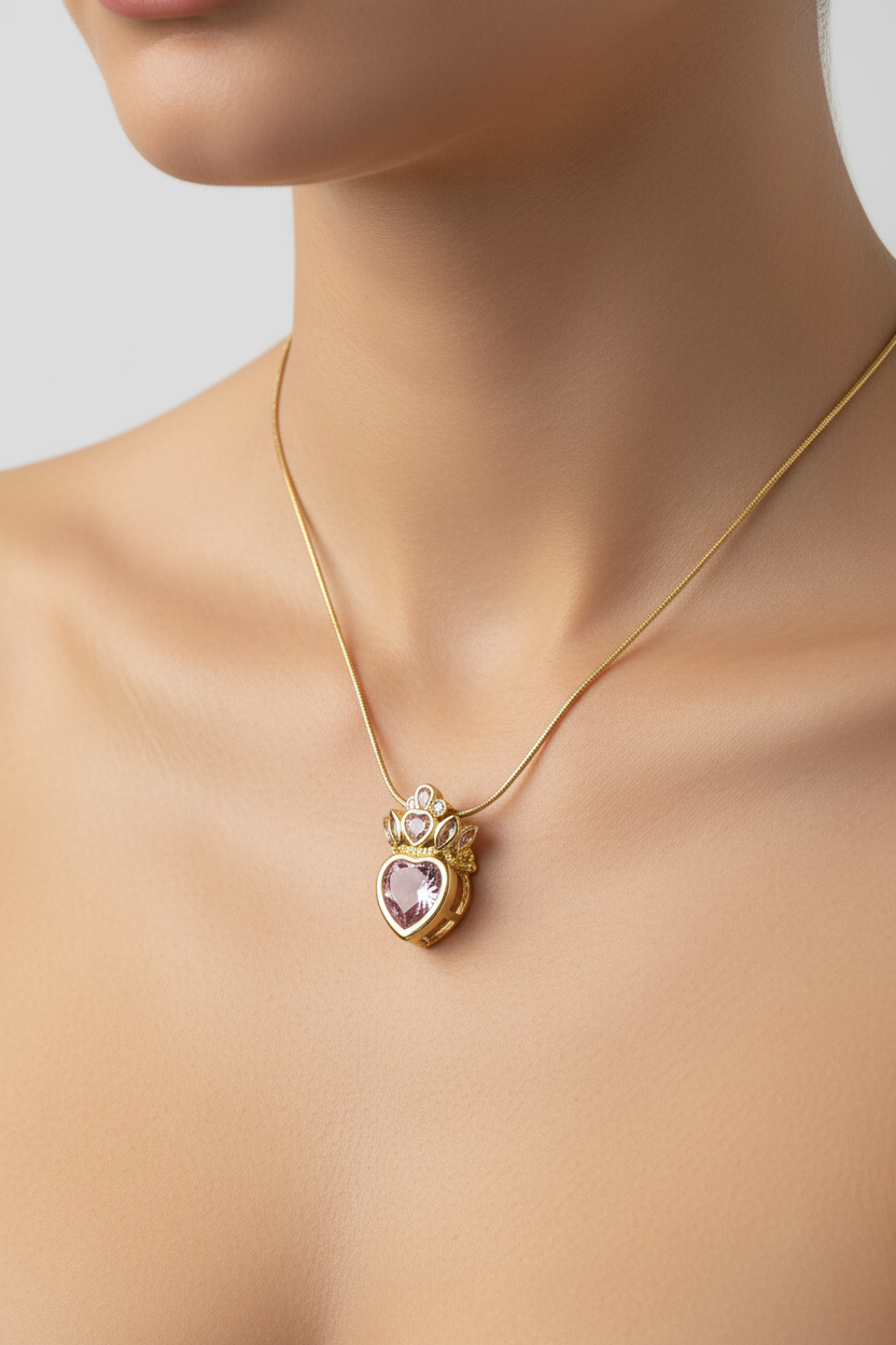 Collar Pink Royal Heart