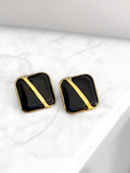 Aretes Black Line Gold