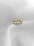 Anillo Golden Heart Crystal
