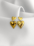 Aretes Golden Heart Drop