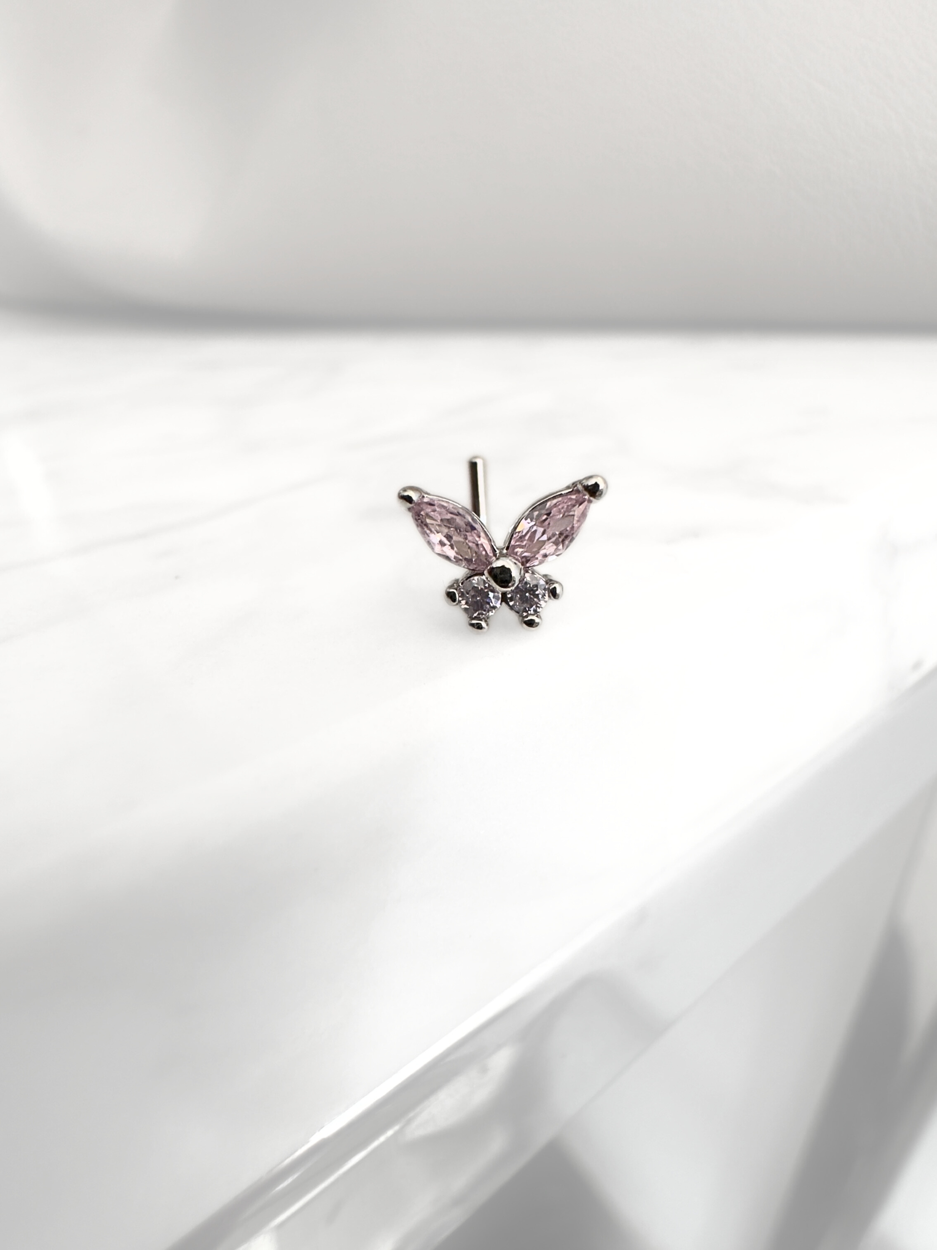 Piercing Butterfly Pink Nostril
