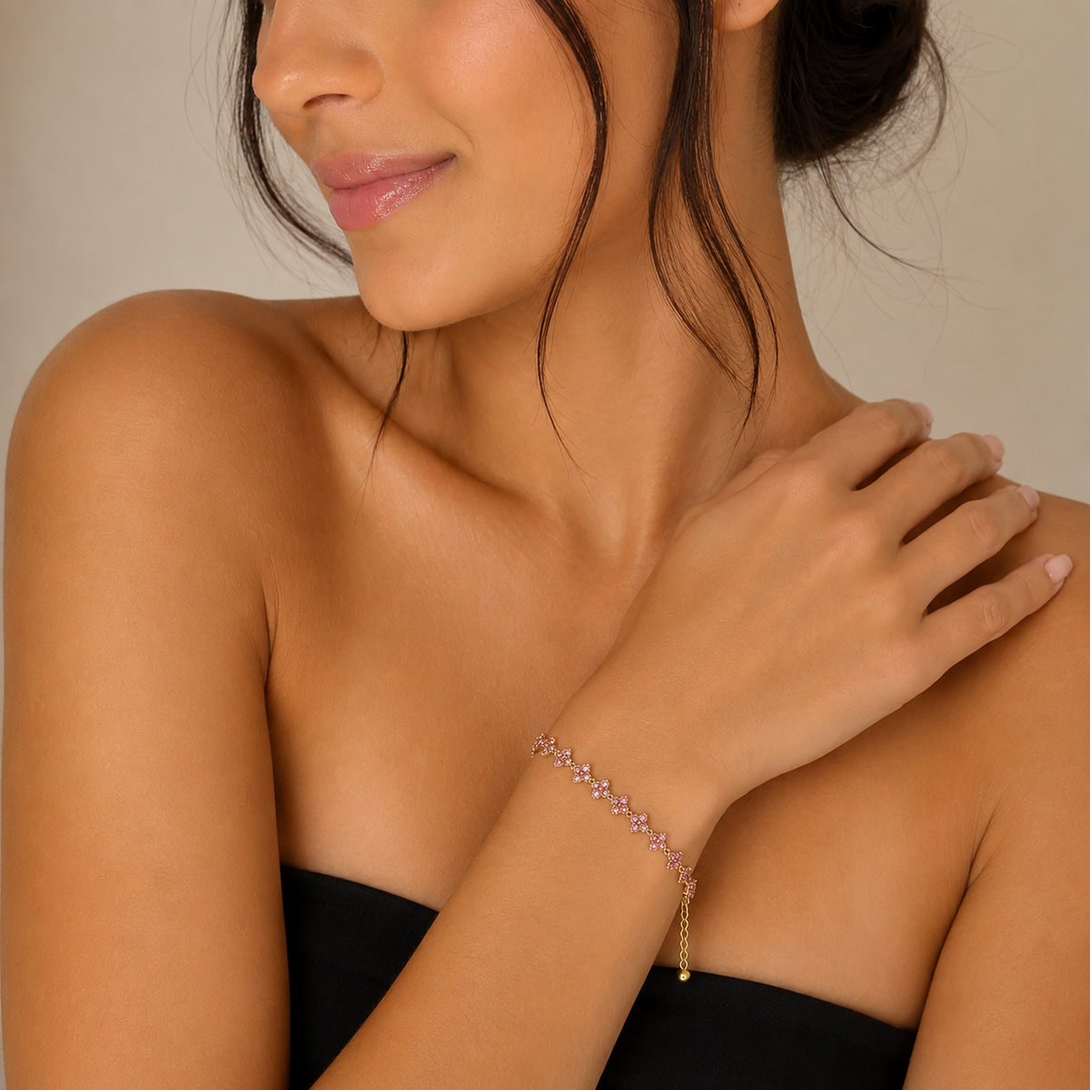 Pulsera Rosé Fleur | Braja Joyería