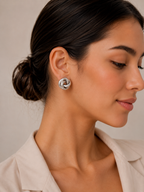 Aretes de acero 316L plateados