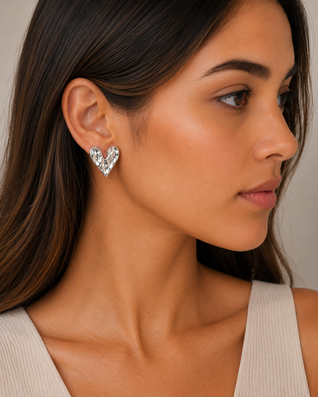 Aretes Corazón Dalia| Braja Joyería
