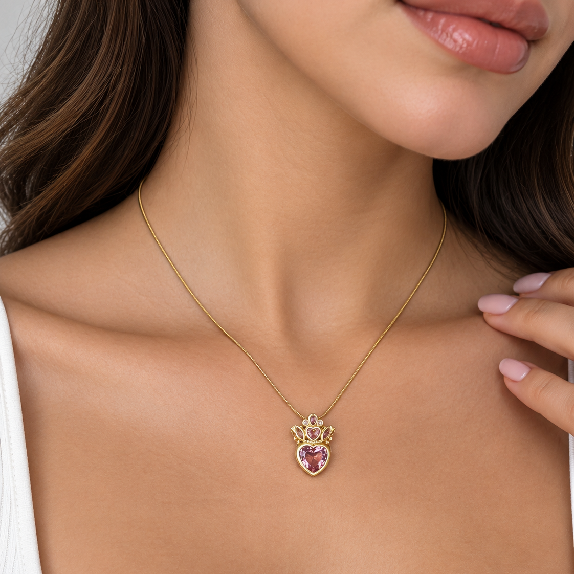 Collar Princess Heart de Acero Inoxidable 316L | Braja Joyería