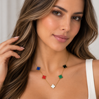 Collar Trébol Multicolor Luxe |Braja Joyeria
