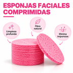 Pack x3 Esponjas Faciales Comprimidas | Limpieza y Exfoliación