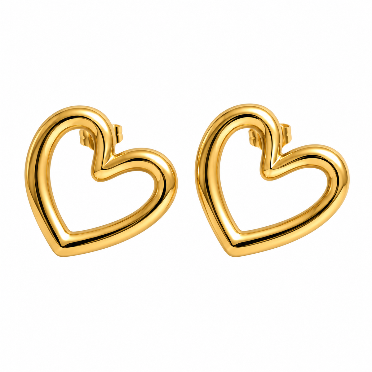 Aretes Corazón Abierto | Braja Joyería