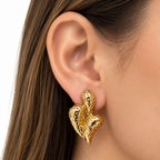 Aretes Golden Drip Spiga| Braja Joyeria