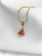 Collar Red Christmas Tree Charm