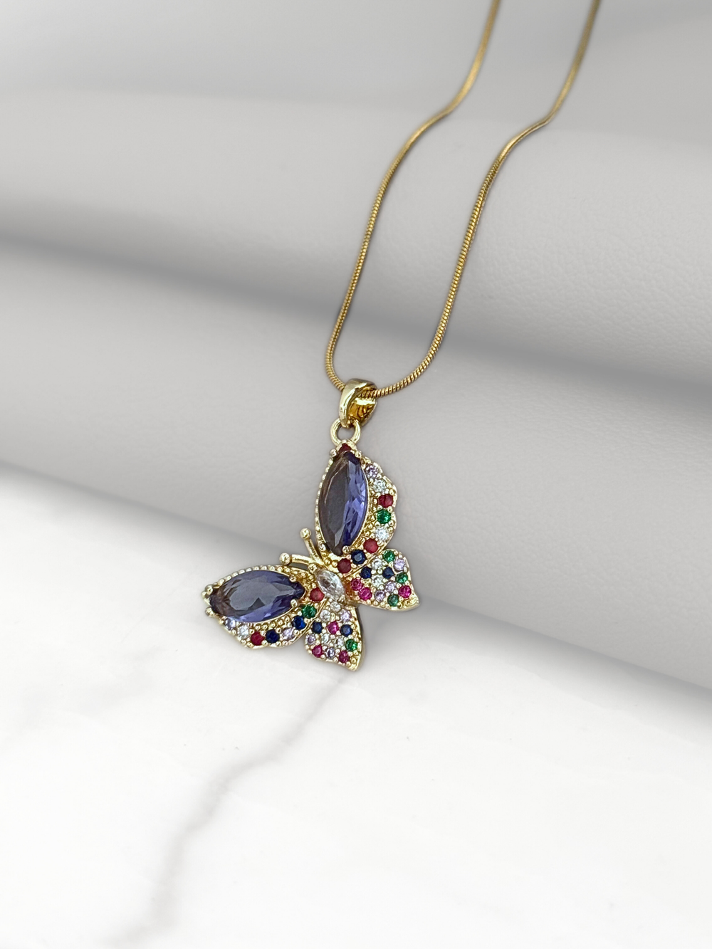 Collar Golden Butterfly Shine