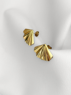 Aretes Fan Shell Gold