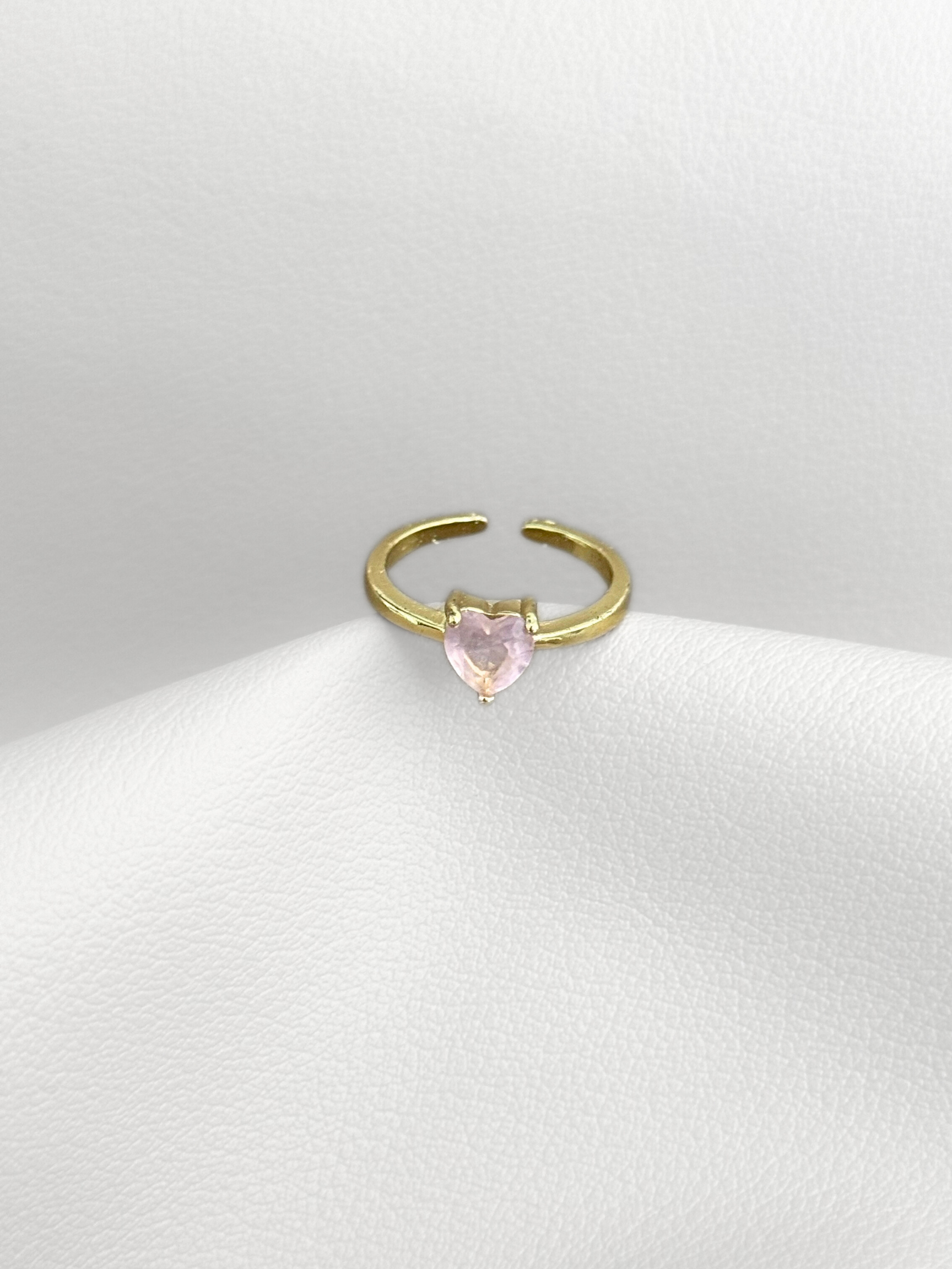 Anillo Pink Heart Gold