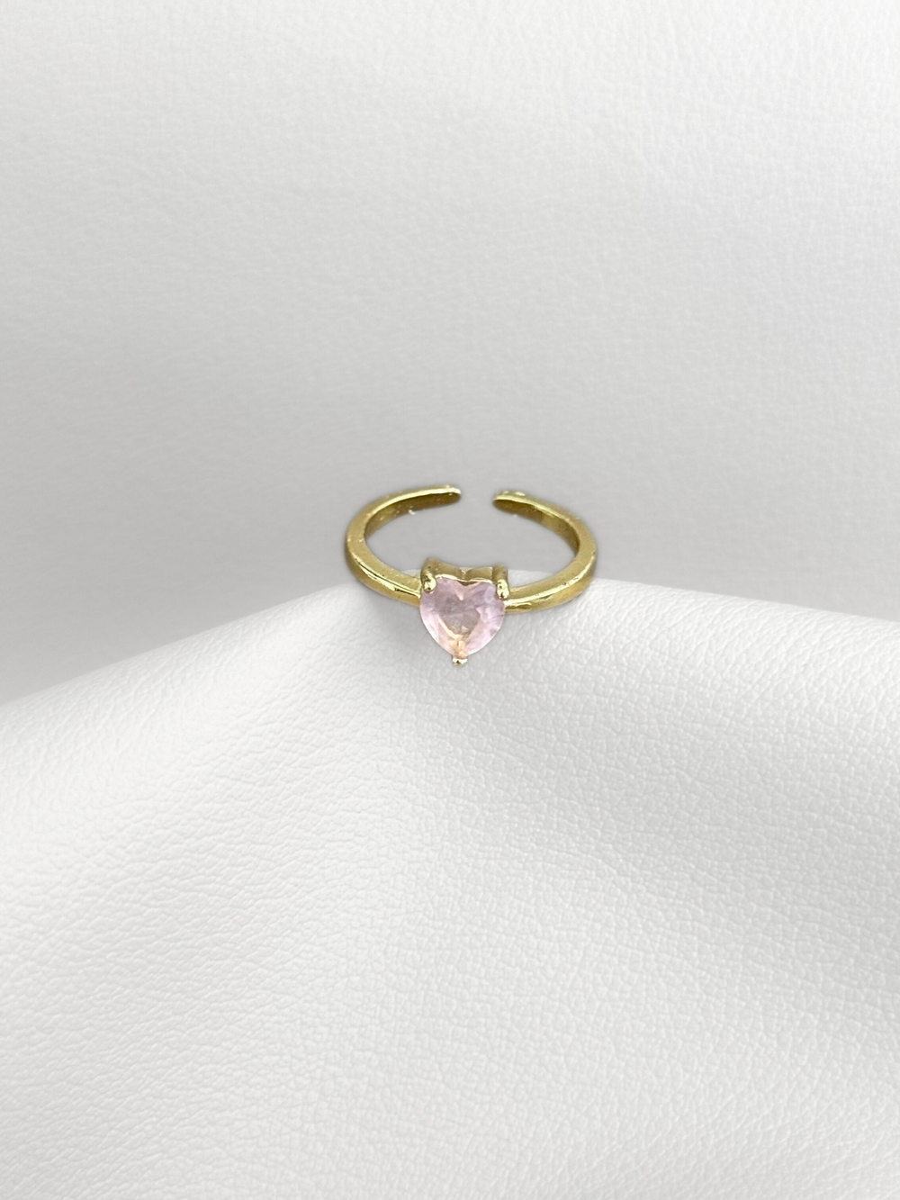 Anillo Pink Heart Gold