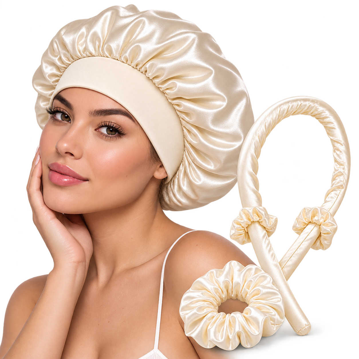 pack accesorios de satén para cabello
