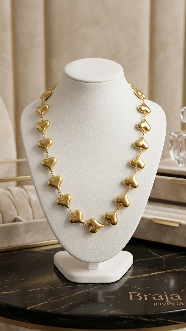 Collar Golden Hearts Choker