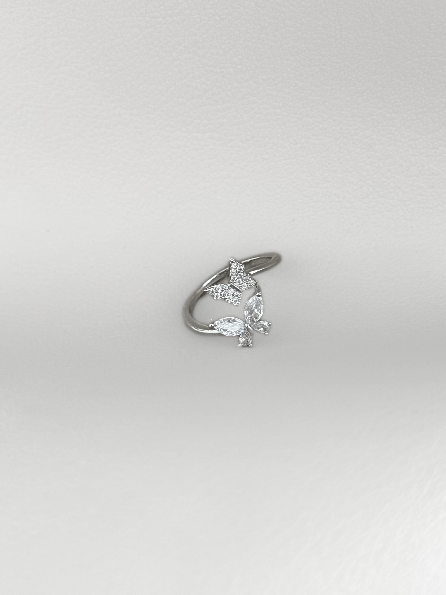 Anillo Silver Twin Butterfly