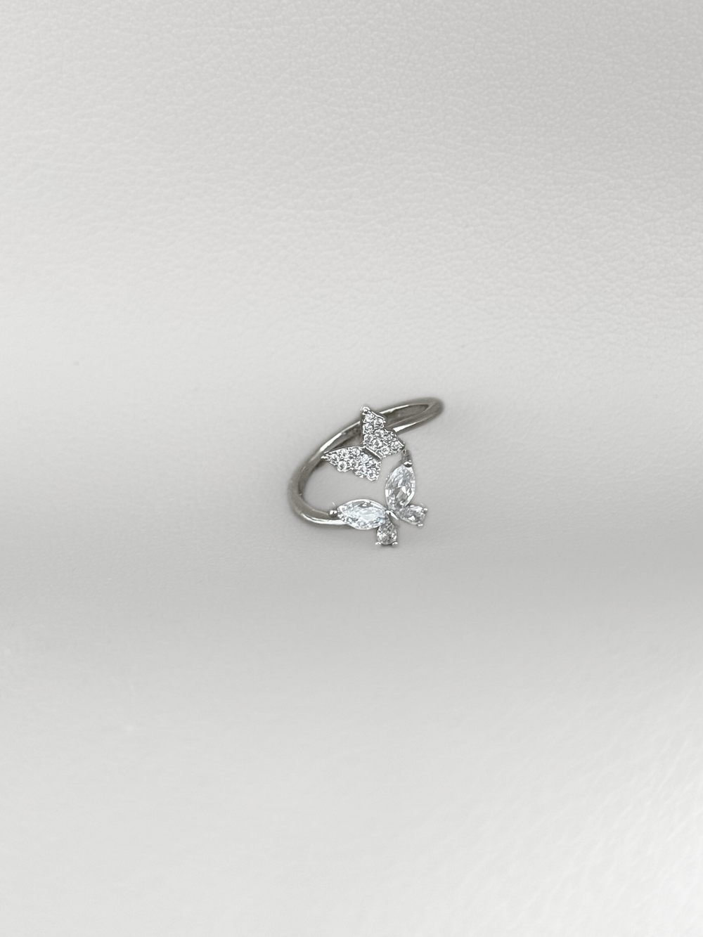 Anillo Silver Twin Butterfly
