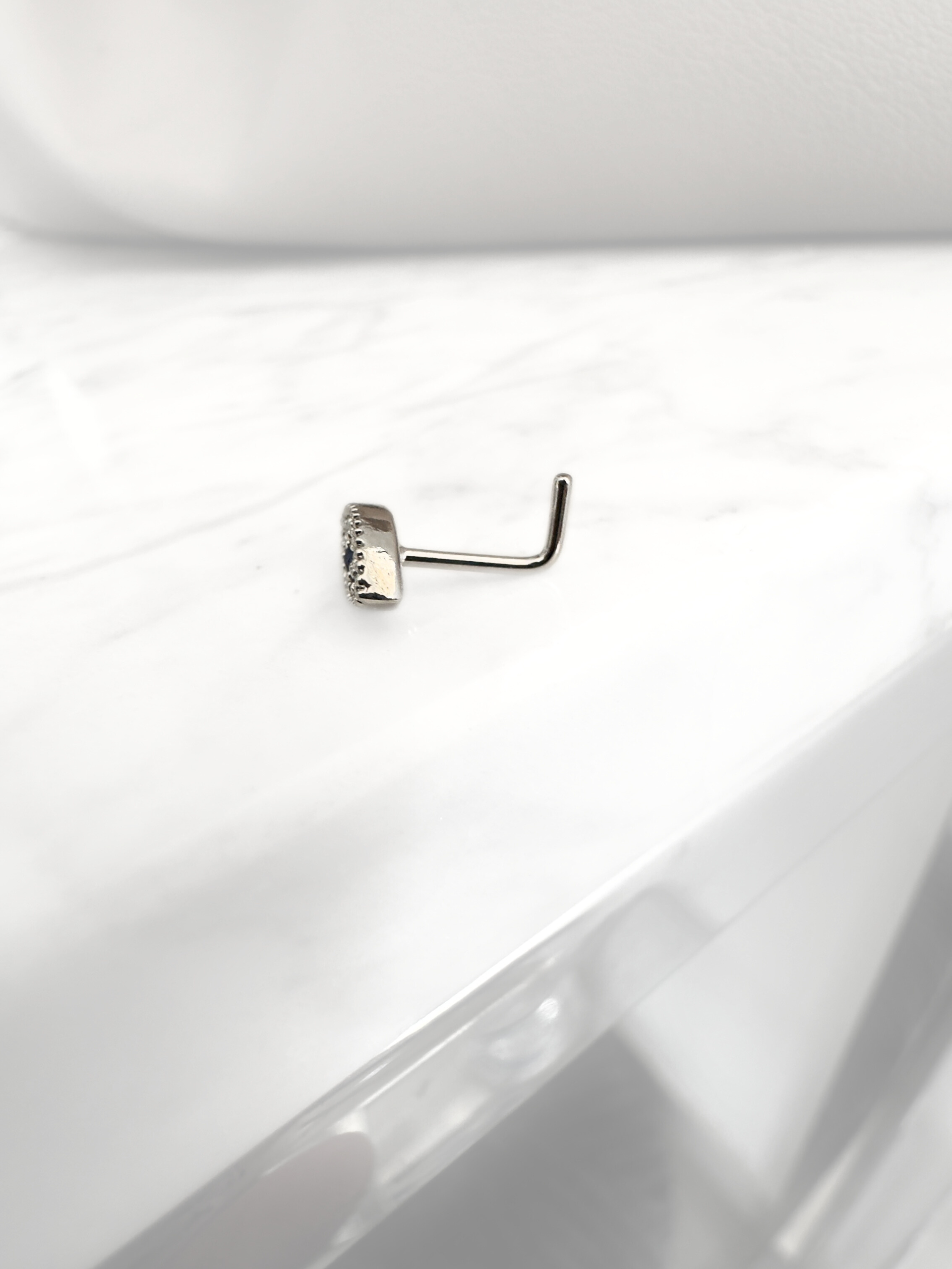 Piercing Nostril Evil Eye Silver