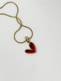 Collar Golden Cherry Heart