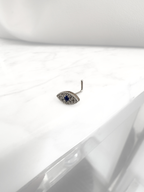 Piercing Nostril Evil Eye Silver