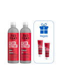 Kit Resurrection 750ml más regalo travel size Repara cabellos dañados Tigi Bed Head