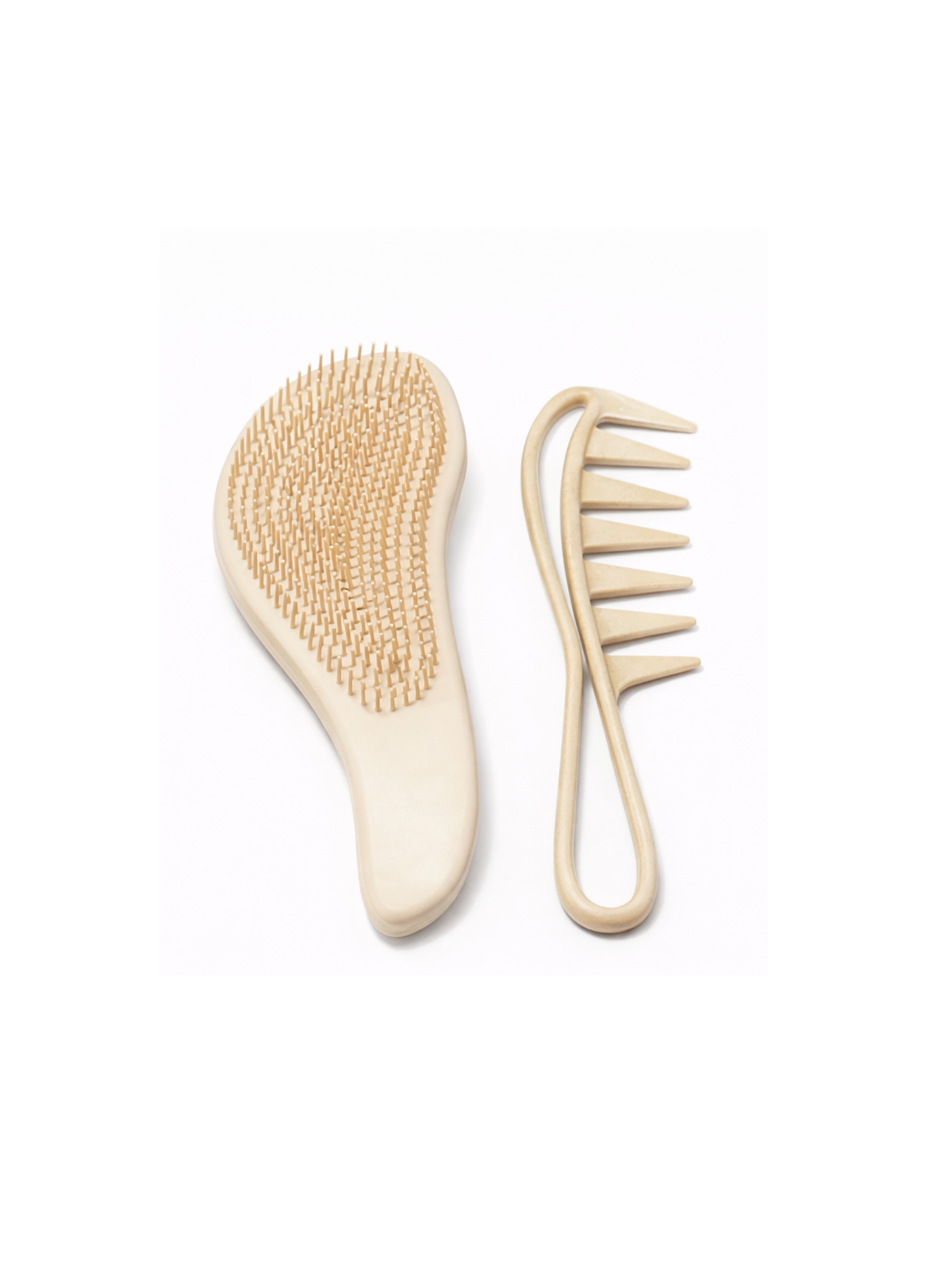 Pack 2 Peines Desenredantes de Fibra de Trigo Detangler + Peine de Cerdas Anchas Antifrizz