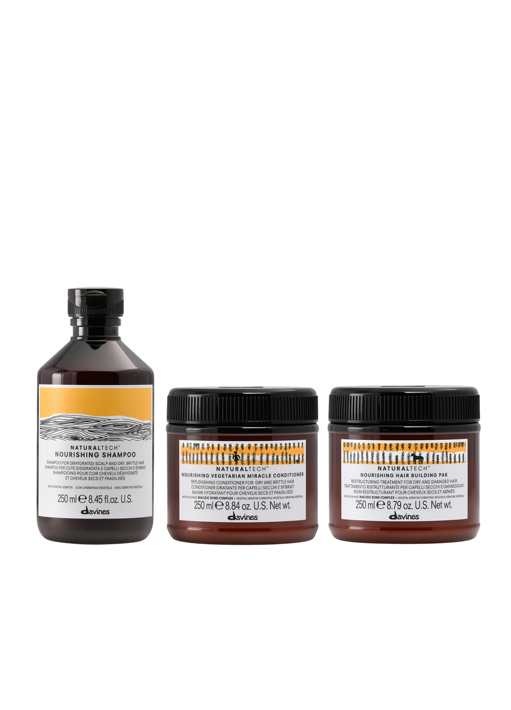 Nourishing Pack Shampoo, acondicionador y mascarilla HBP 250ml