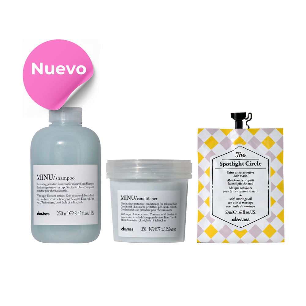 Pack Minu protección color 250 ml + Mascarilla Rápida Brillo The circle | Davines