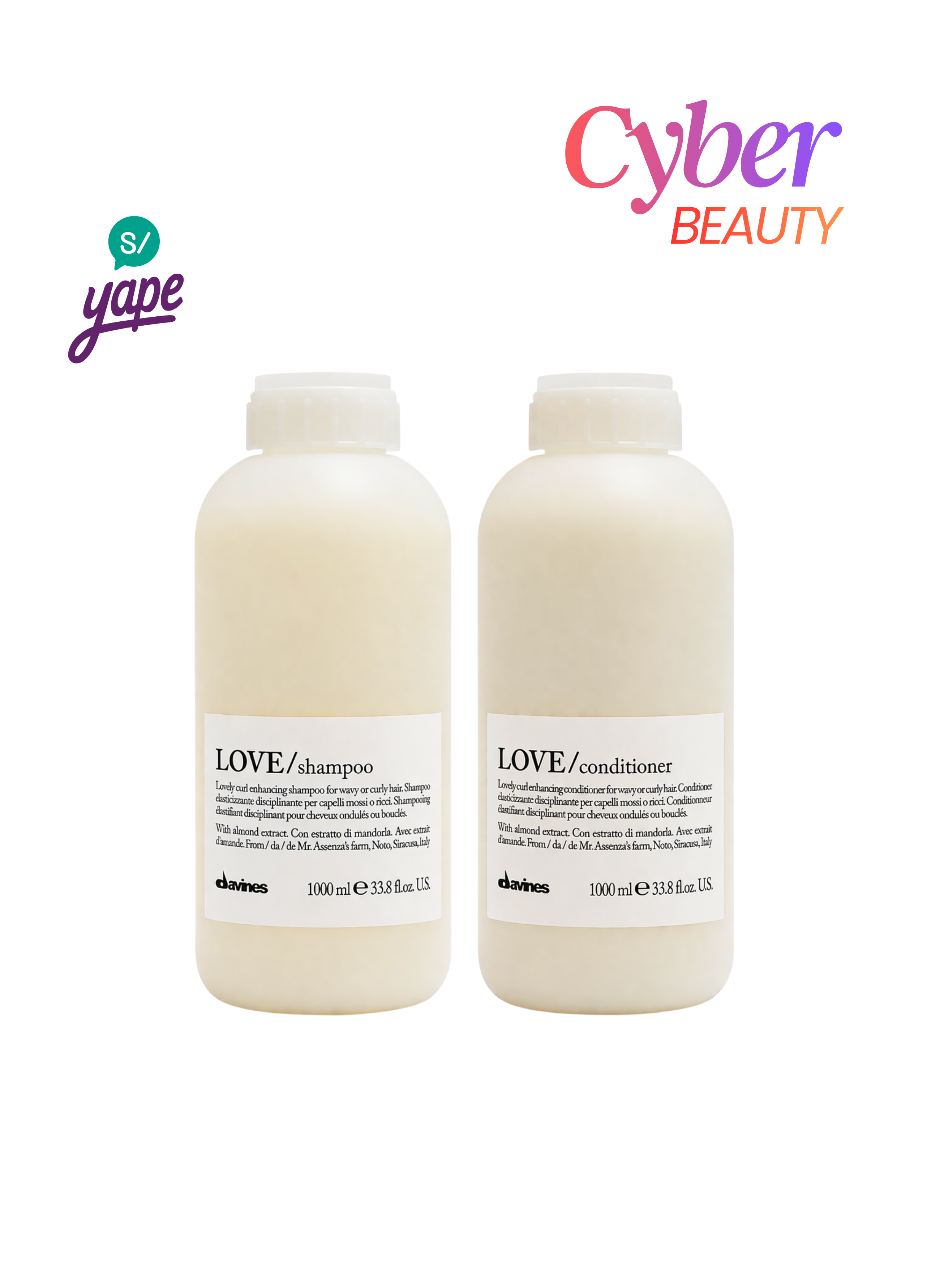 Pack Love Curl Rizos y ondas perfectas 1 litro Davines