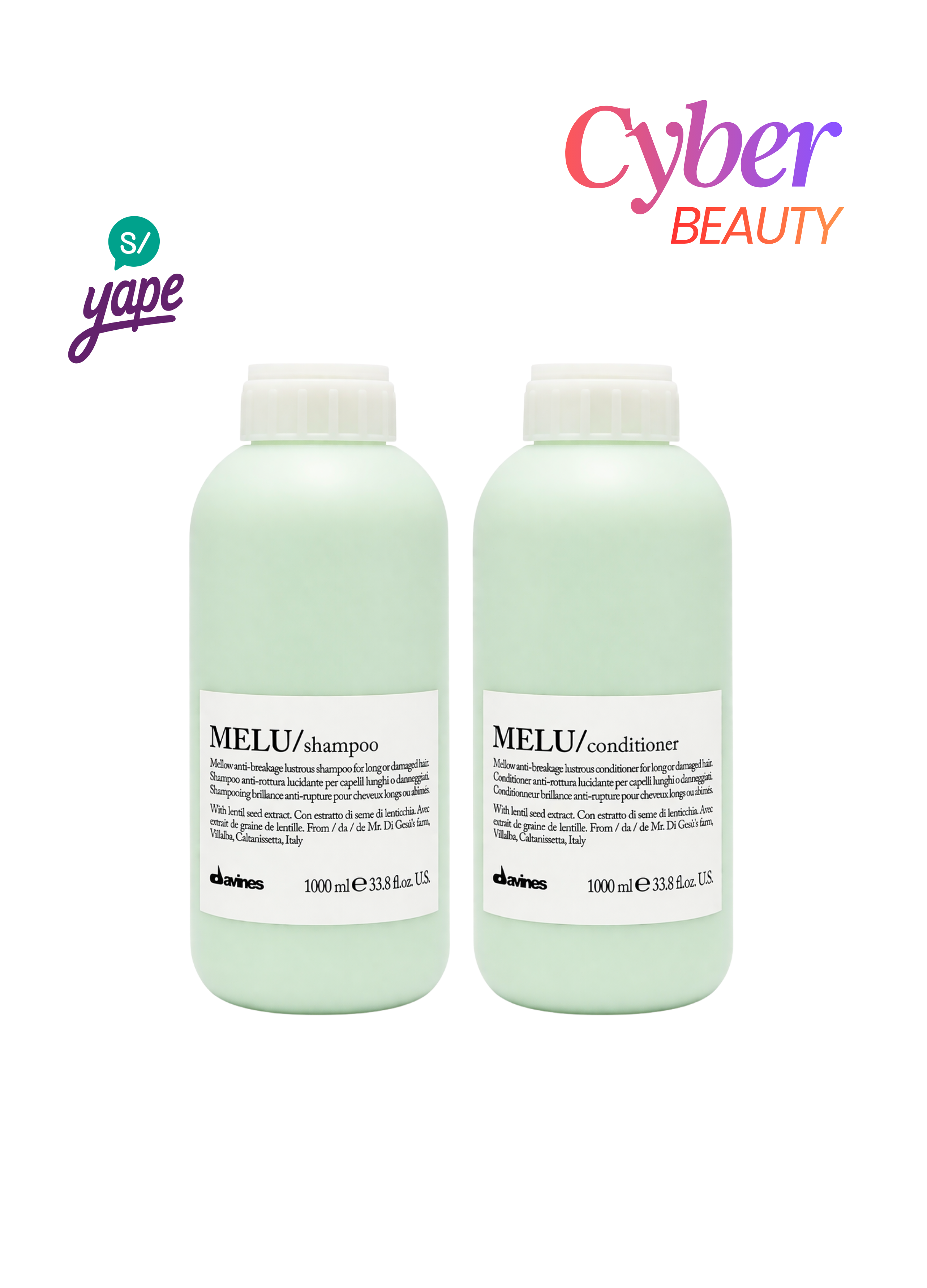 Pack Melu anti quiebre 1 litro Davines