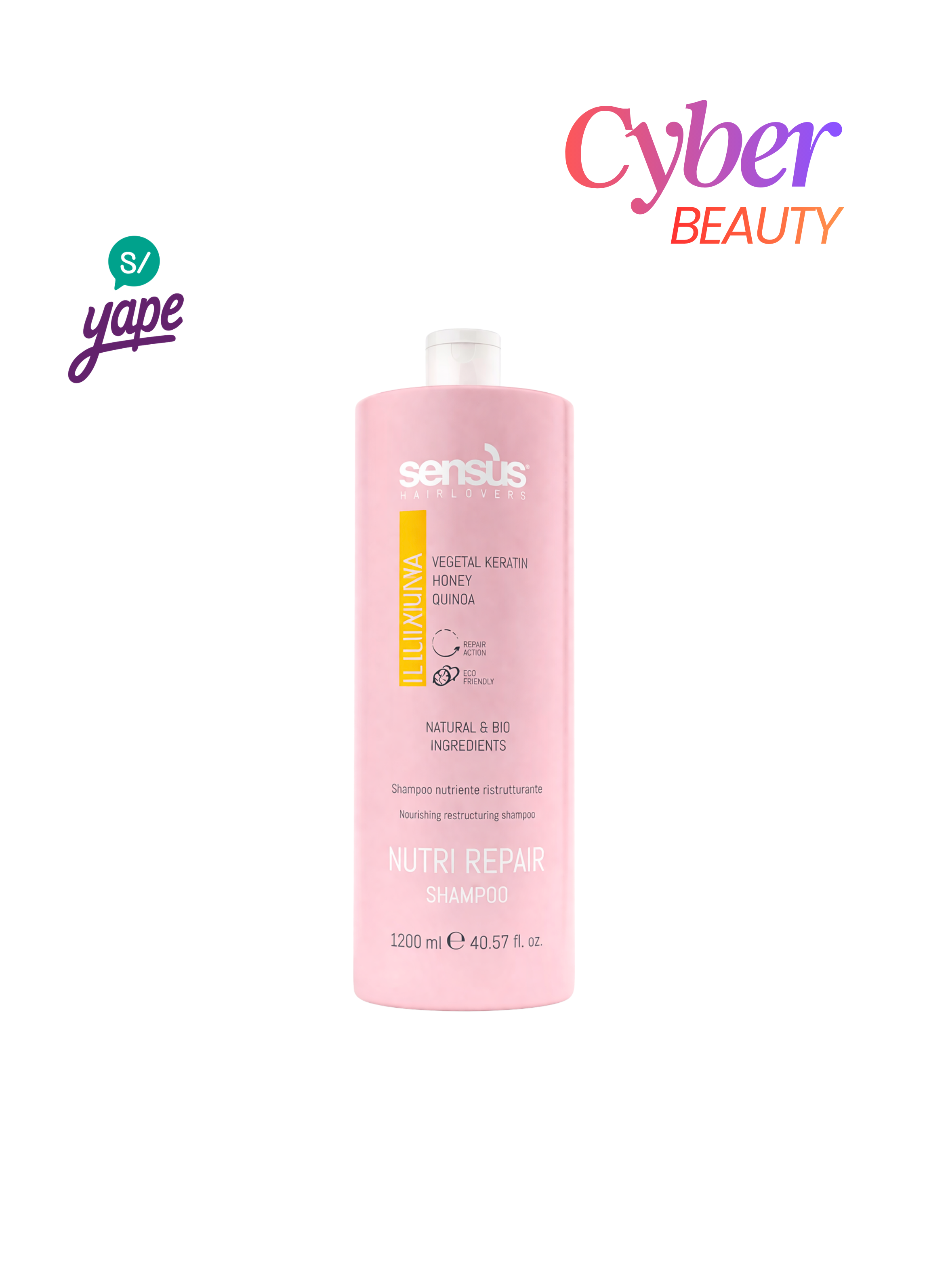 Nutri repair Shampoo Reparación 1200 ml Sensus