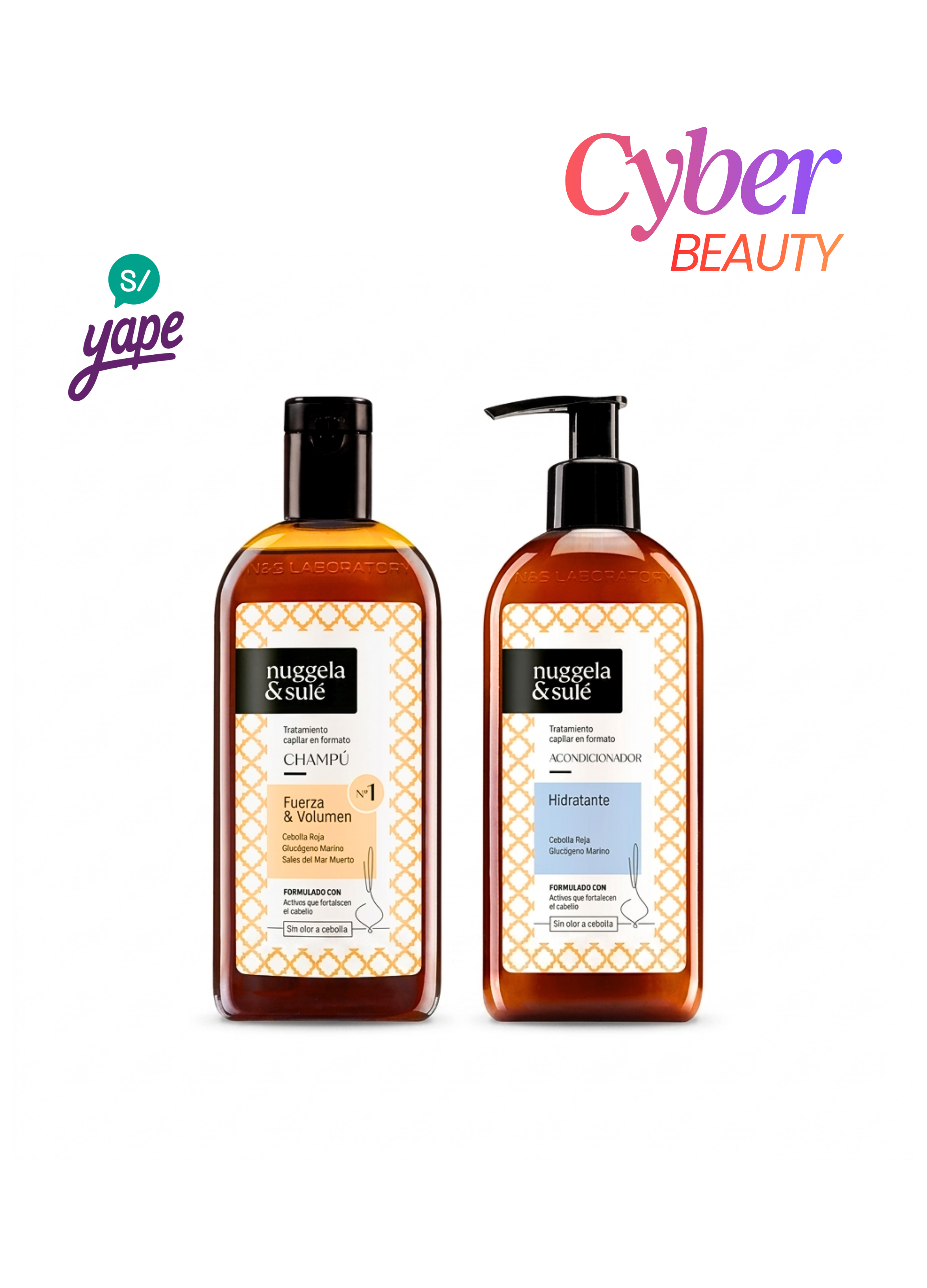 Pack Anti caída Fortalecedor Shampo Nro 1 y Acondicionador Hidratante 250 ml | Nuggela & Sulé