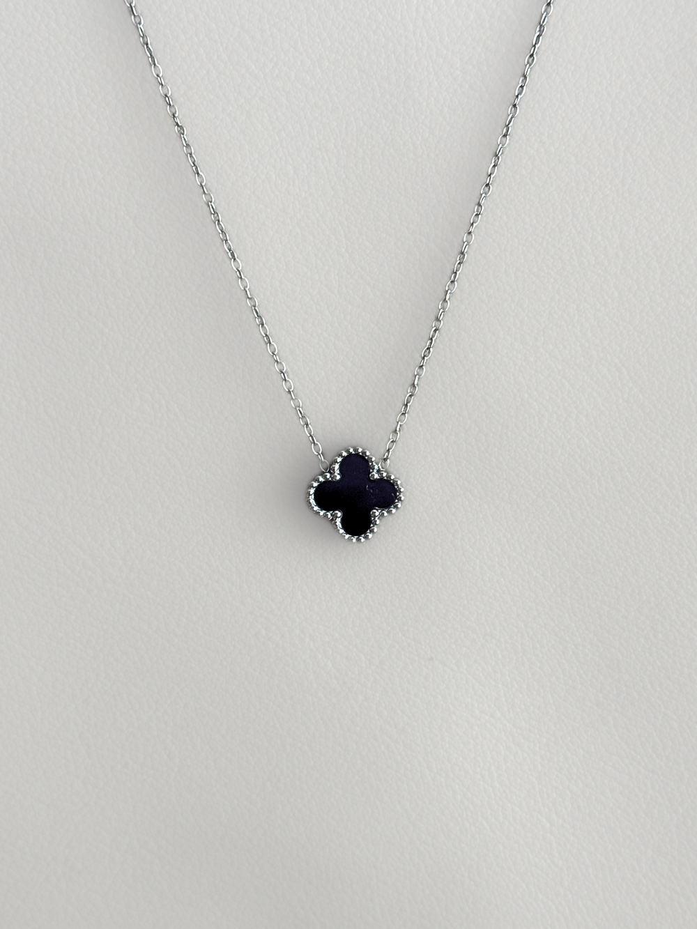 Collar Van Cleef Acero 316L plateado Braja Joyería