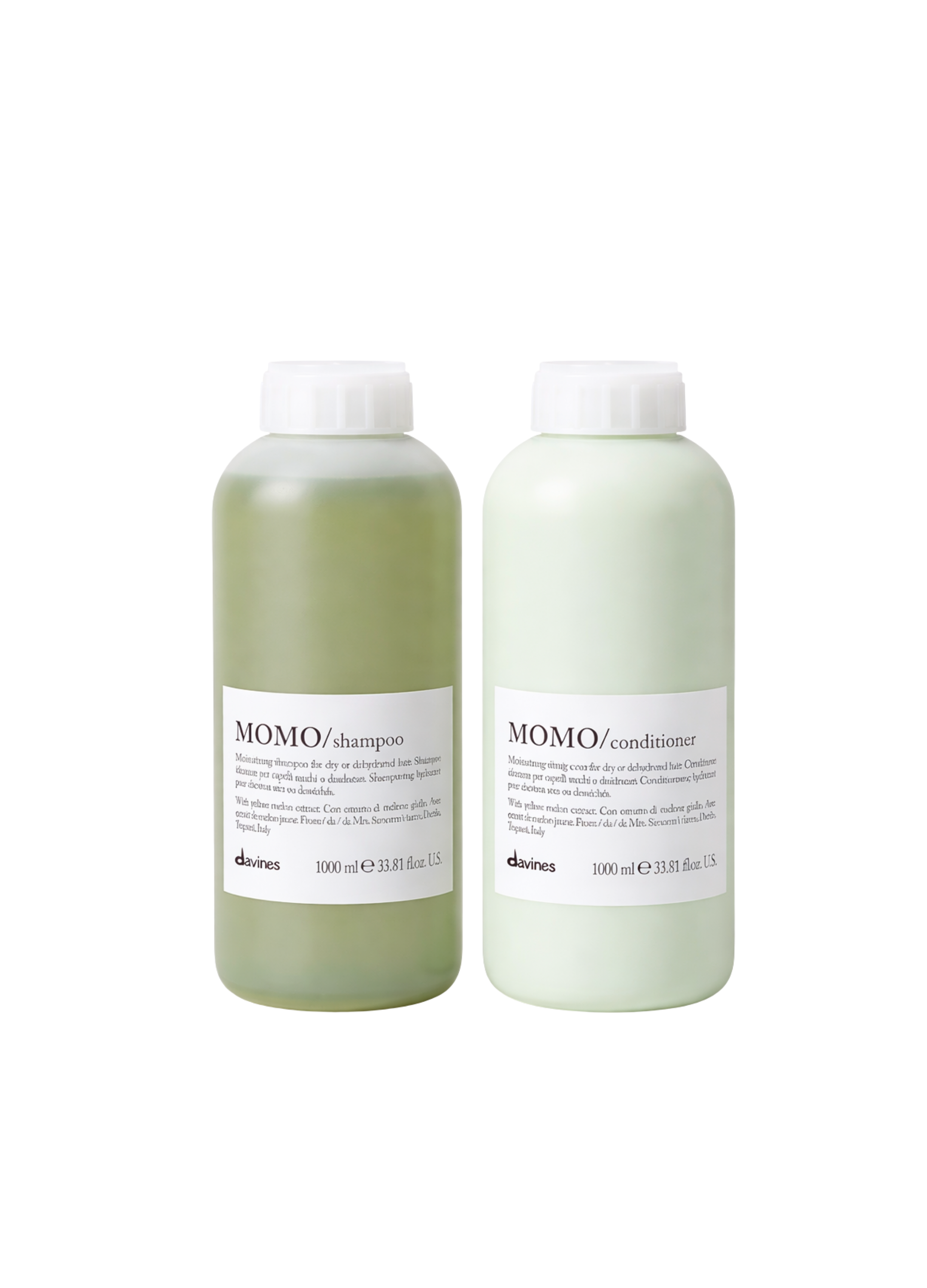 Pack Momo hidratación shampoo y acondicionador 1 litro Davines