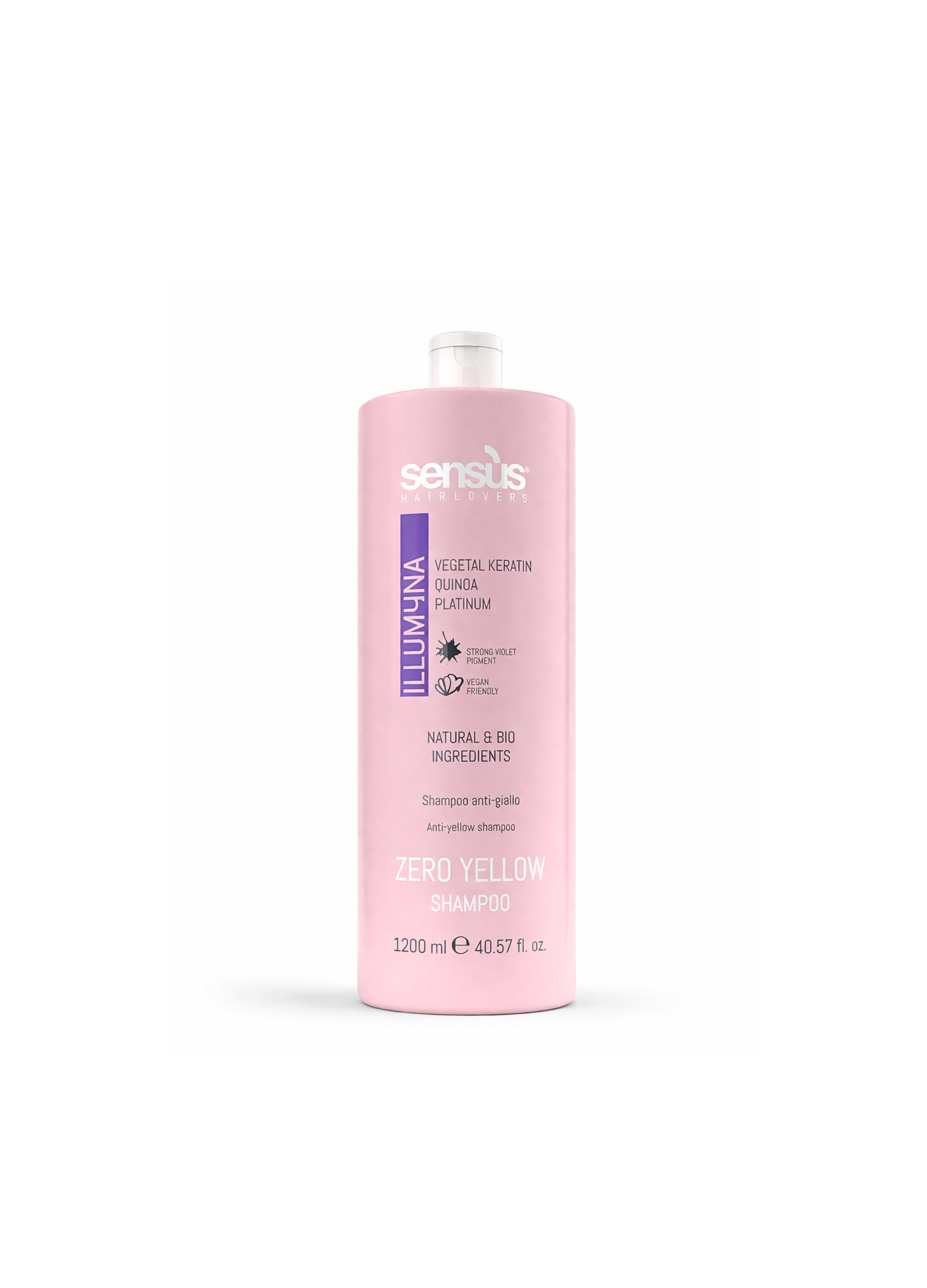 Shampoo Matizador de rubios y grises Zero Yellow 1200 ml Sensus